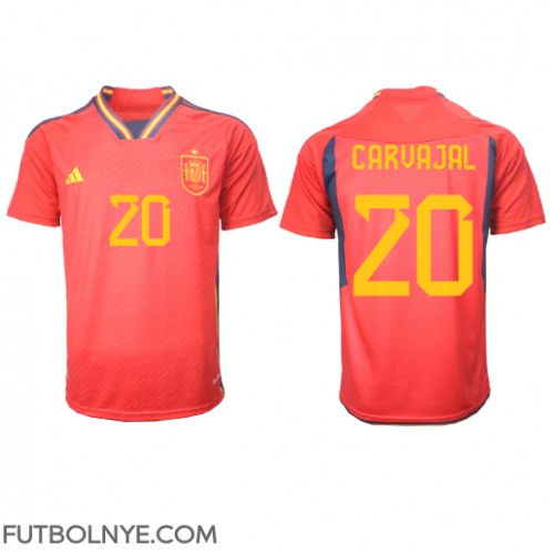 Camiseta España Daniel Carvajal #20 Primera Equipación Mundial 2022 manga corta
